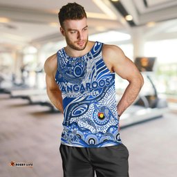Custom NAIDOC Week 2024 Kangaroos Men Tank Top Aboriginal Animals Keep The Fire Burning