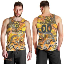 Custom NAIDOC Week 2024 Giants Men Tank Top Aboriginal Animals Keep The Fire Burning