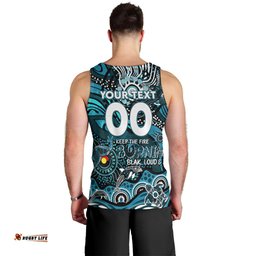 Custom NAIDOC Week 2024 Power Men Tank Top Aboriginal Animals Keep The Fire Burning