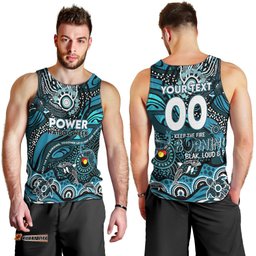 Custom NAIDOC Week 2024 Power Men Tank Top Aboriginal Animals Keep The Fire Burning