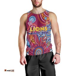 Personalised Crows NAIDOC Week 2024 Men Tank Top Aussie Aboriginal Art