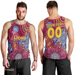 Personalised Crows NAIDOC Week 2024 Men Tank Top Aussie Aboriginal Art