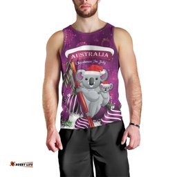 Australia Koala Men Tank Top Christmas In July - Purple