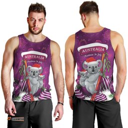 Australia Koala Men Tank Top Christmas In July - Purple