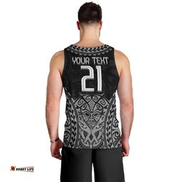 Custom New Zealand Rugby Men Tank Top Maori All Black Warrior Tribal Tattoo