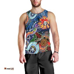 Personalised Knights NAIDOC Week 2024 Men Tank Top Australia Aboriginal Dot Painting