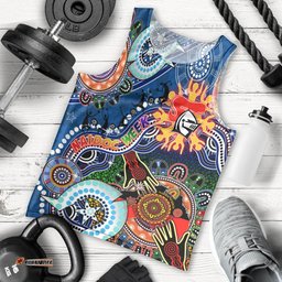 Personalised Knights NAIDOC Week 2024 Men Tank Top Australia Aboriginal Dot Painting