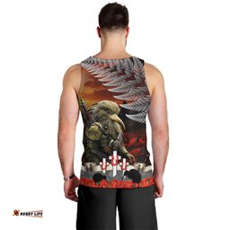 New Zealand ANZAC Day Men Tank Top The Ode of Remembrance and Silver Fern