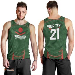 Custom Bangladesh Cricket Men Tank Top Go Tigers Sporty Version