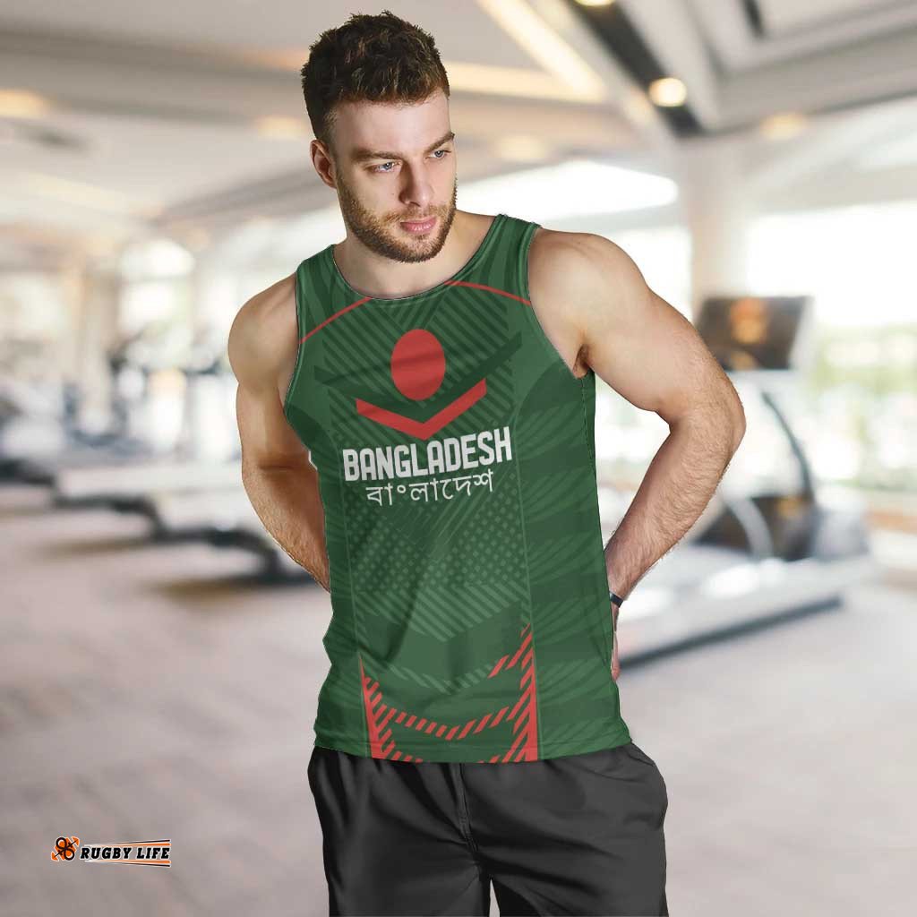 Custom Bangladesh Cricket Men Tank Top Go Tigers Sporty Version