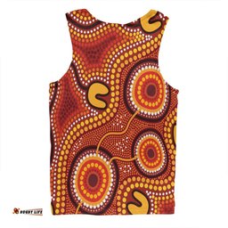 Amazing Aussie Australia Aboriginal Connection Concept Dot Aboriginal Colorful Painting Men Tank Top