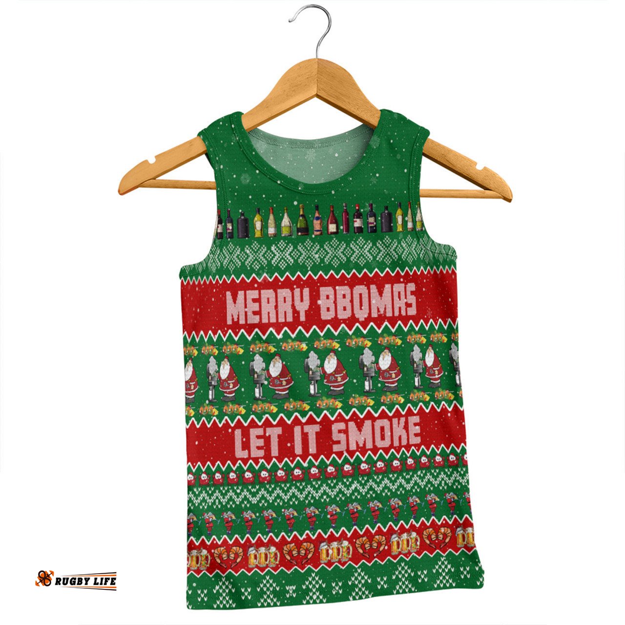 Amazing Aussie Australia Christmas Custom Merry BBQMax Let It Smoke Men Tank Top