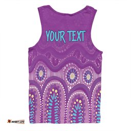 Amazing Aussie Australia Aboriginal Custom Purple Aboriginal Dot Men Tank Top