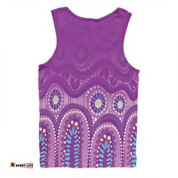 Amazing Aussie Australia Aboriginal Custom Purple Aboriginal Dot Men Tank Top