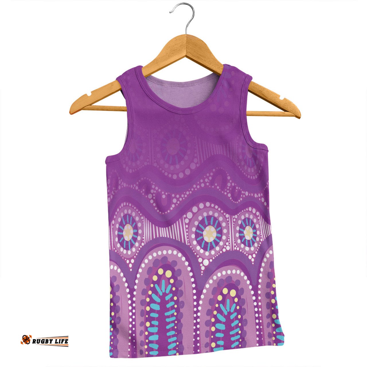 Amazing Aussie Australia Aboriginal Custom Purple Aboriginal Dot Men Tank Top