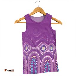 Amazing Aussie Australia Aboriginal Custom Purple Aboriginal Dot Men Tank Top