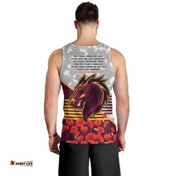 Broncos Rugby ANZAC Day 2024 Men Tank Top Camouflage Style