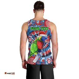 Australia Lorikeet Aboriginal Rainbow Tie Dye Merry Christmas Men Tank Top