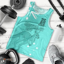Personalised Matildas Australia Day Men Tank Top Proud To Be Tillies Turquoise Version