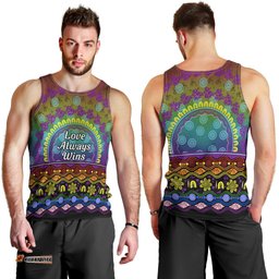 Australia LGBT History Month Men Tank Top Love Always Wins Aboriginal