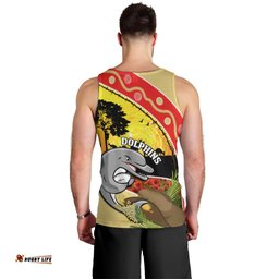 Dolphins ANZAC Day Men Tank Top Rosemary Starring Night Style