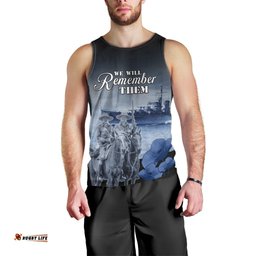 New Zealand ANZAC Day Men Tank Top HMNZS Achilles We Will Remember Them