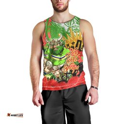 Personalised Mascot Raiders ANZAC Men Tank Top Lest We Forget