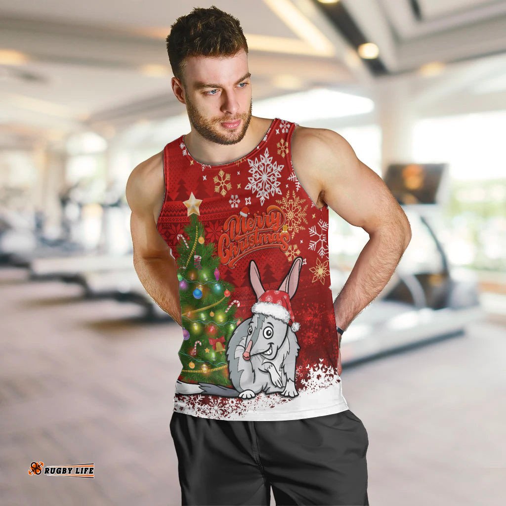 Australia Christmas Men Tank Top Aussie Bilby Santa Merry Xmas