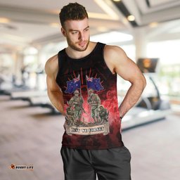 Australia And New Zealand ANZAC Day Men Tank Top Soldiers Lest We Forget