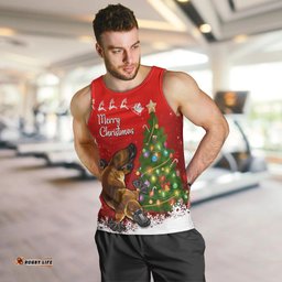 Personalised Australia Christmas Men Tank Top Aussie Platypus Xmas Vibes