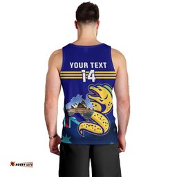 Custom Australia Day Eels Men Tank Top NRL 2024 Sydney Opera House With Map