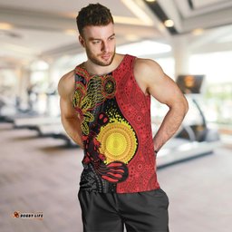 Platypus Aboriginal Art Style Men Tank Top