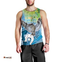 Vivid Kookaburra NAIDOC 2024 Men Tank Top Aboriginal Art Style
