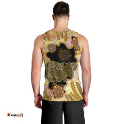Australia Opal Wombat Men Tank Top Aussie Aboriginal Art