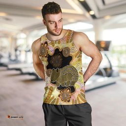 Australia Opal Wombat Men Tank Top Aussie Aboriginal Art