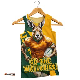 Amazing Aussie Aussie Wallabies Australian Roar The Rugby Championship Battle Yellow Men Tank Top