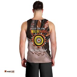 Fire Burning Together NAIDOC 2024 Men Tank Top Indigenous Art