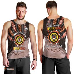 Fire Burning Together NAIDOC 2024 Men Tank Top Indigenous Art