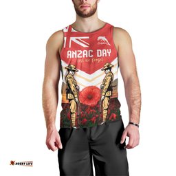Custom Dolphins Rugby ANZAC Day Men Tank Top Soldiers Poppy Field 2024