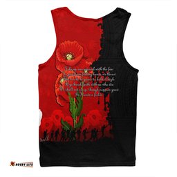 Amazing Aussie Australia Anzac Day Custom Australian And New Zealand Warriorsers In Flanders Fields Poppy Flowers Men Tank Top