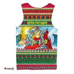 Amazing Aussie Australia Christmas Custom Surfing Santa Men Tank Top