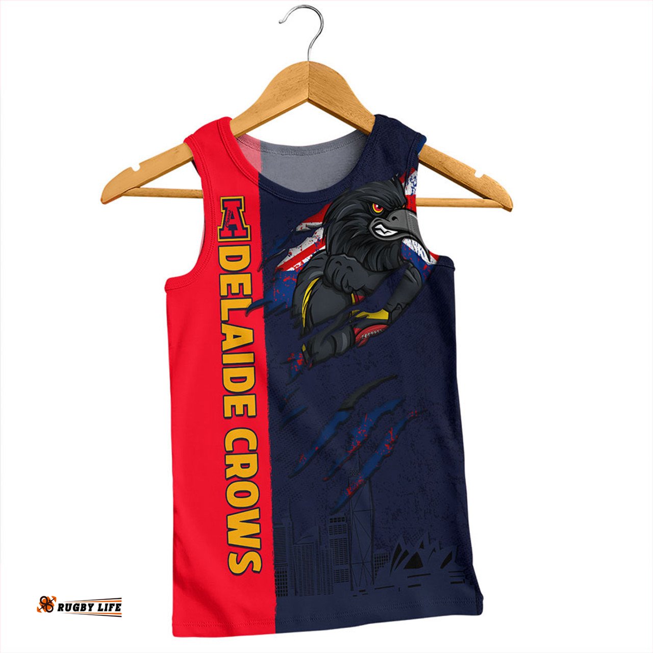 Amazing Aussie Adelaide Crows Burning Passion Of Power Scratch Style Men Tank Top