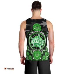 Melbourne Stars ANZAC 2024 Men Tank Top Lest We Forget Poppy Mix Camouflage