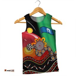 Amazing Aussie Australia Aboriginal Custom The Rainbow Serpent Dreamtime Give Shape To The Earth Men Tank Top