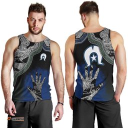 Black And White Aboriginal - Torres Strait Islanders Flag Men Tank Top TS04