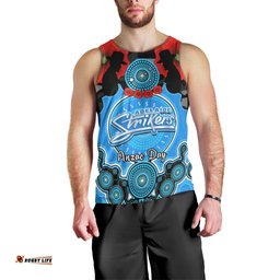 Adelaide Strikers ANZAC 2024 Men Tank Top Lest We Forget Poppy Mix Camouflage
