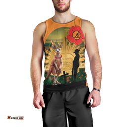 Australia Wallabies Rugby ANZAC Day Men Tank Top 2024 Lest We Forget