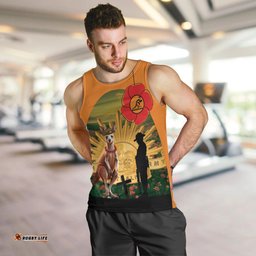 Australia Wallabies Rugby ANZAC Day Men Tank Top 2024 Lest We Forget