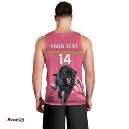 Custom Australia Day Panthers Men Tank Top NRL 2024 Sydney Opera House With Map - Pink