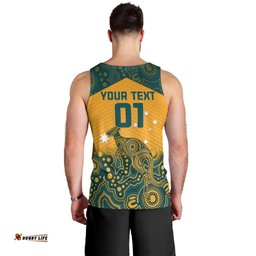 Custom Australia Rugby Men Tank Top Wallabies Aboriginal Pattern